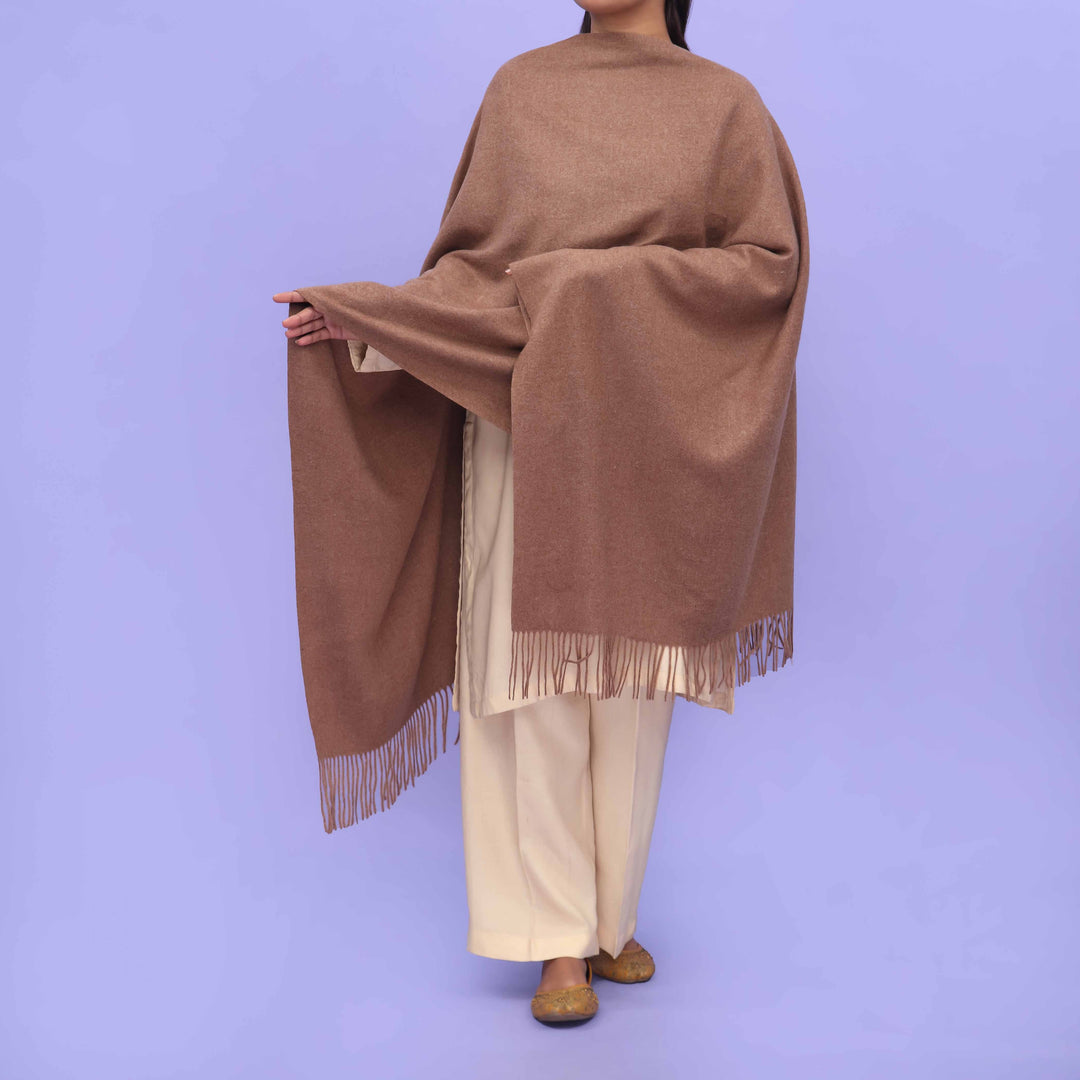 Brown Acrylic Winter Shawl PN4202