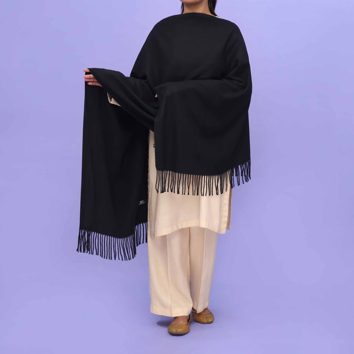 Black Acrylic Winter Shawl PN4204