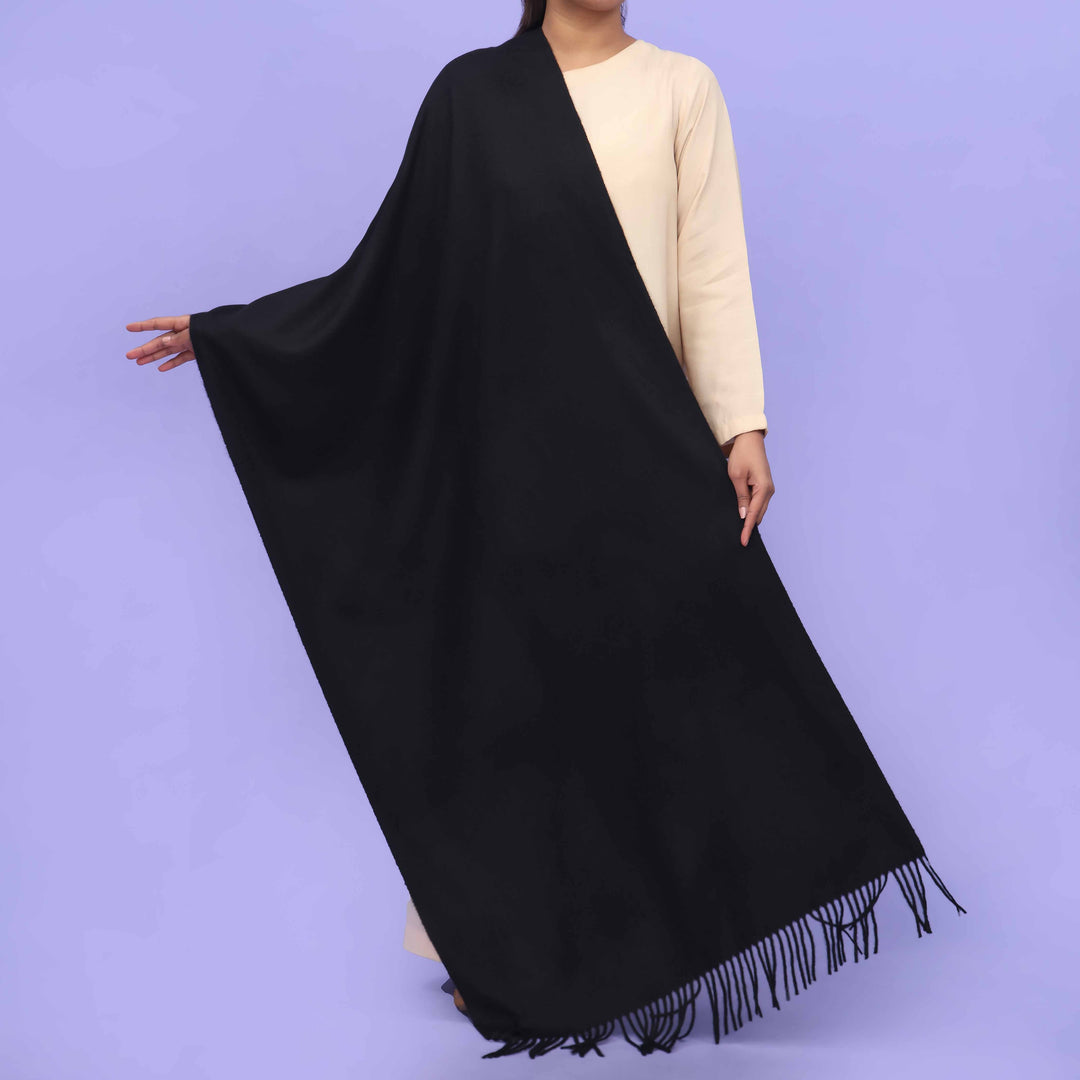 Black Acrylic Winter Shawl PN4204