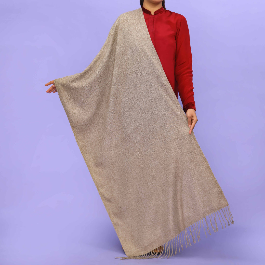 Brown Acrylic Winter Shawl PN4210