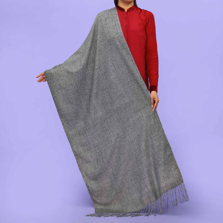 Grey Acrylic Winter Shawl PN4218