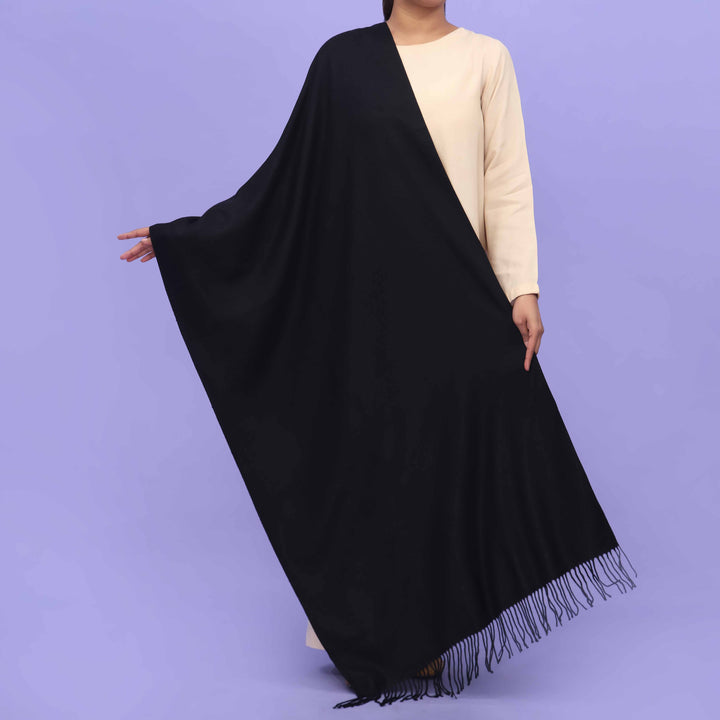 Black Acrylic Winter Shawl PN4232