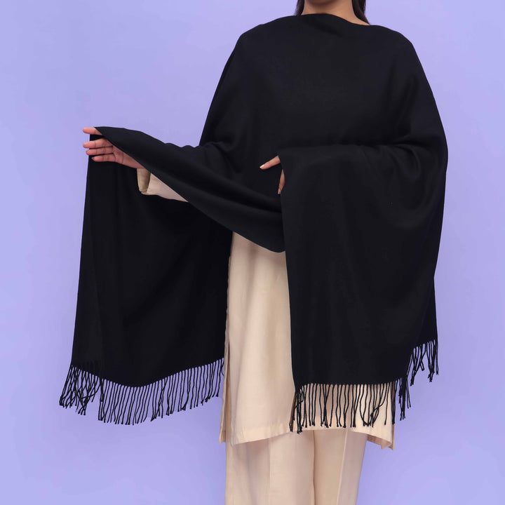 Black Acrylic Winter Shawl PN4232