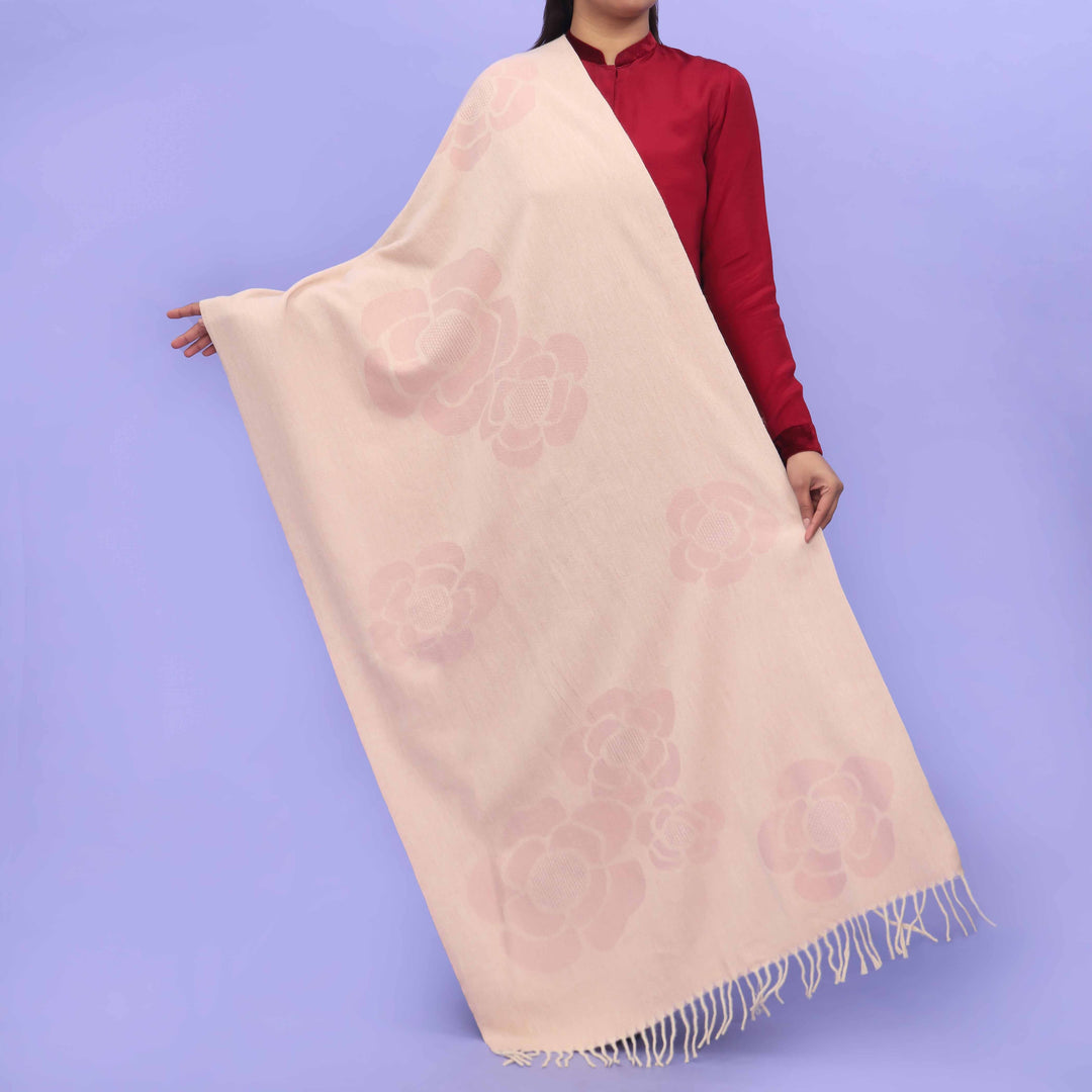 Pink Acrylic Winter Shawl PN4290