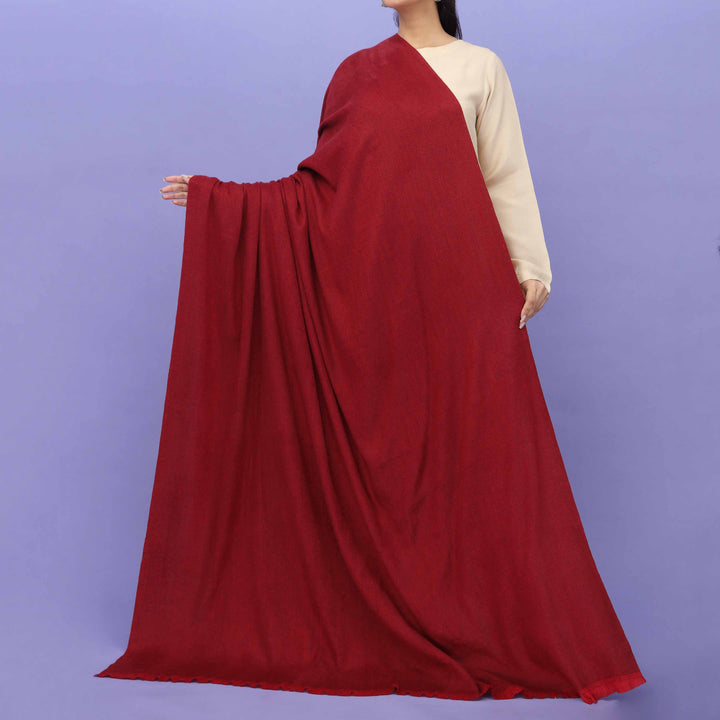 Red Acrylic Winter Shawl PN4328