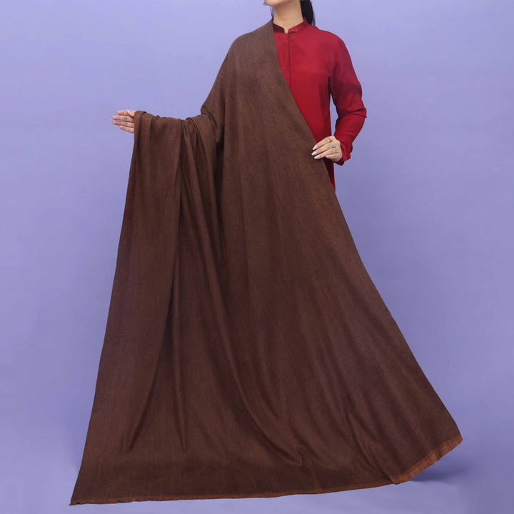 Brown Acrylic Winter Shawl PN4333