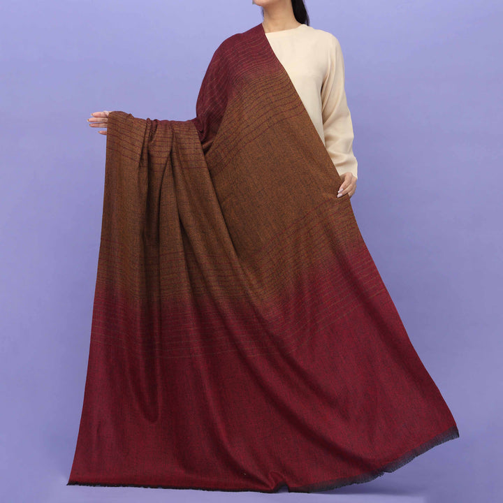 Red Acrylic Winter Shawl PN4438