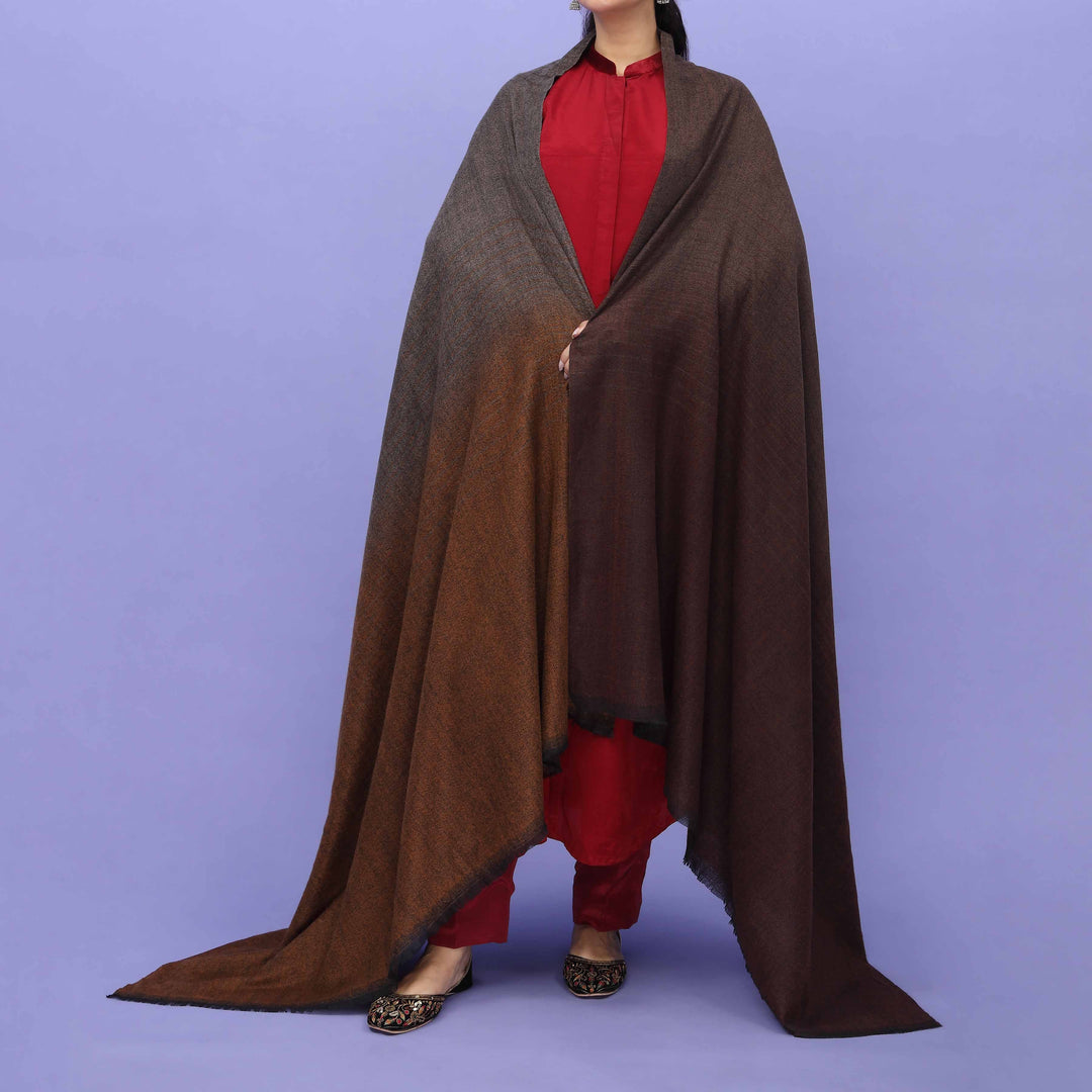 Brown Acrylic Winter Shawl PN4442