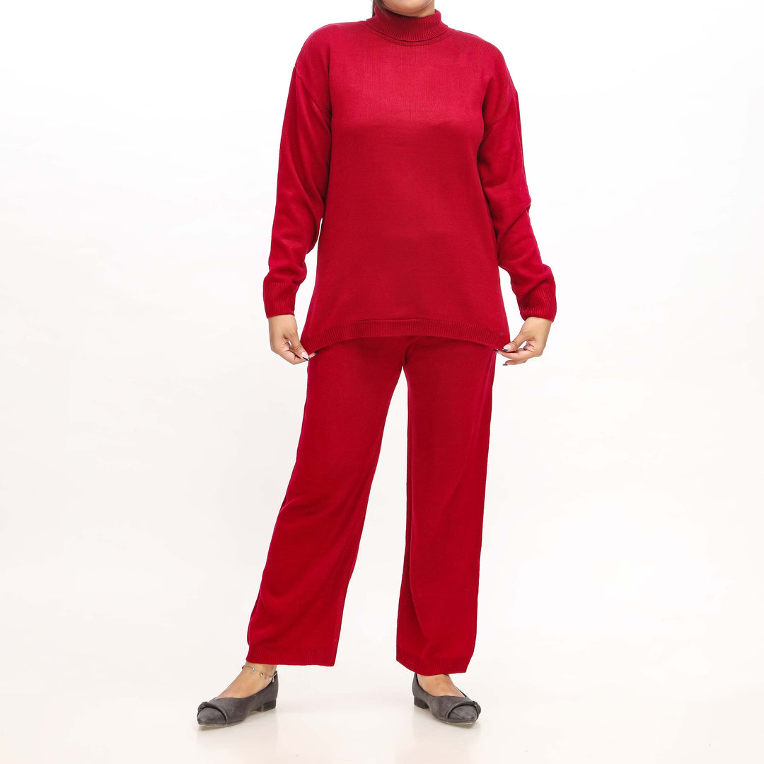 Maroon Thread Sweater Cord Set PN4625