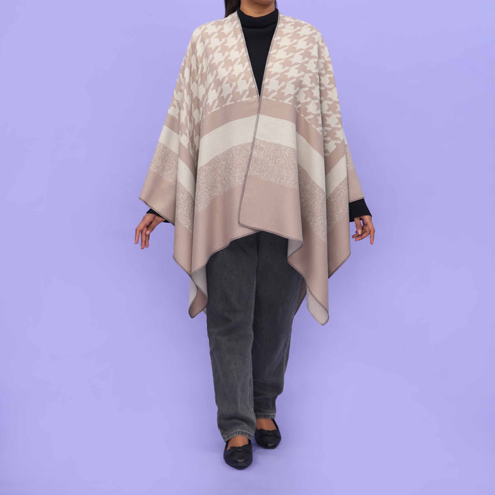 Cream Winter Cape Shawl PN4701