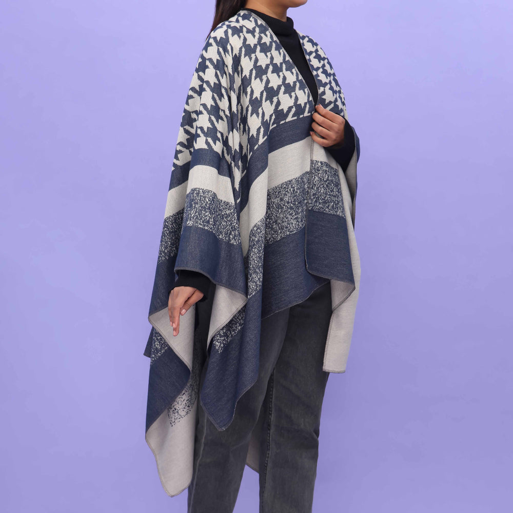 Grey Winter Cape Shawl PN4704