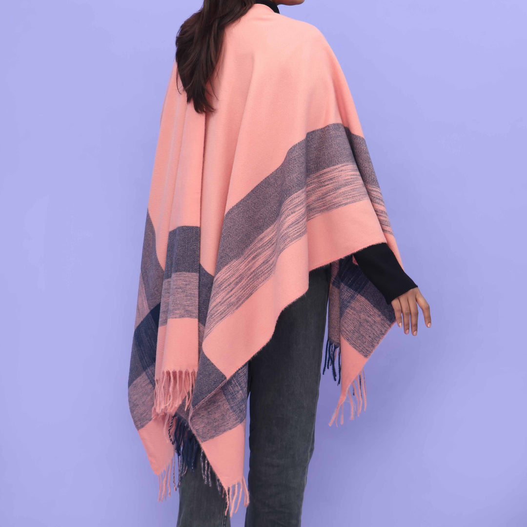 Pink Winter Cape Shawl PN4708