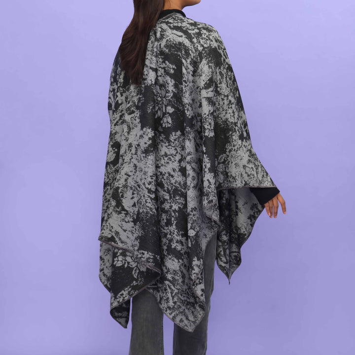 Black Winter Cape Shawl PN4712