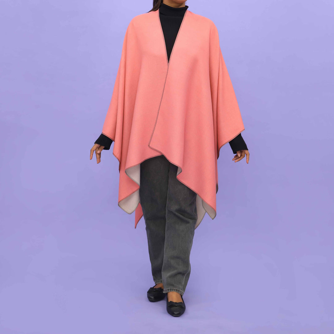 Pink Winter Cape Shawl PN4720