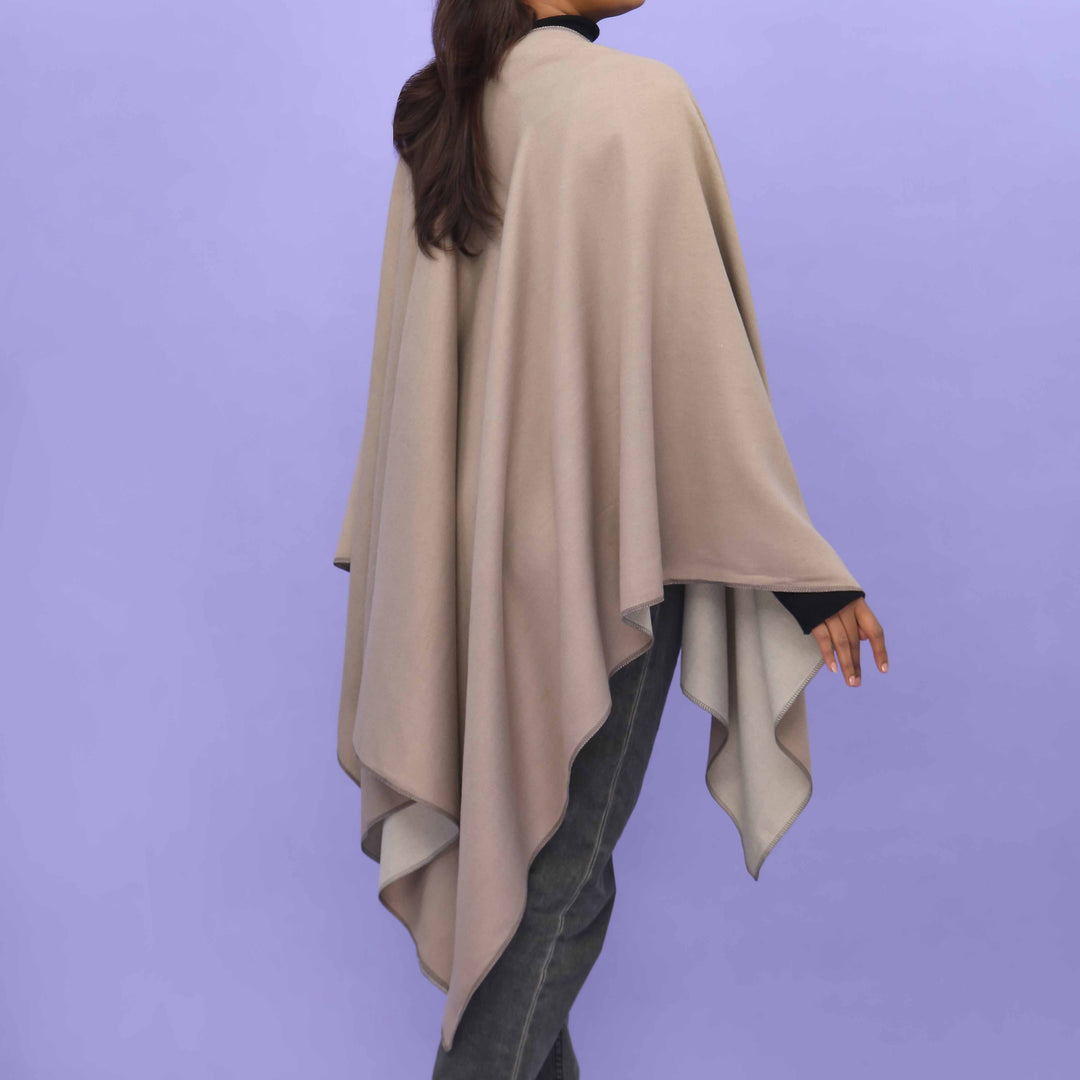 Silver Winter Cape Shawl PN4723