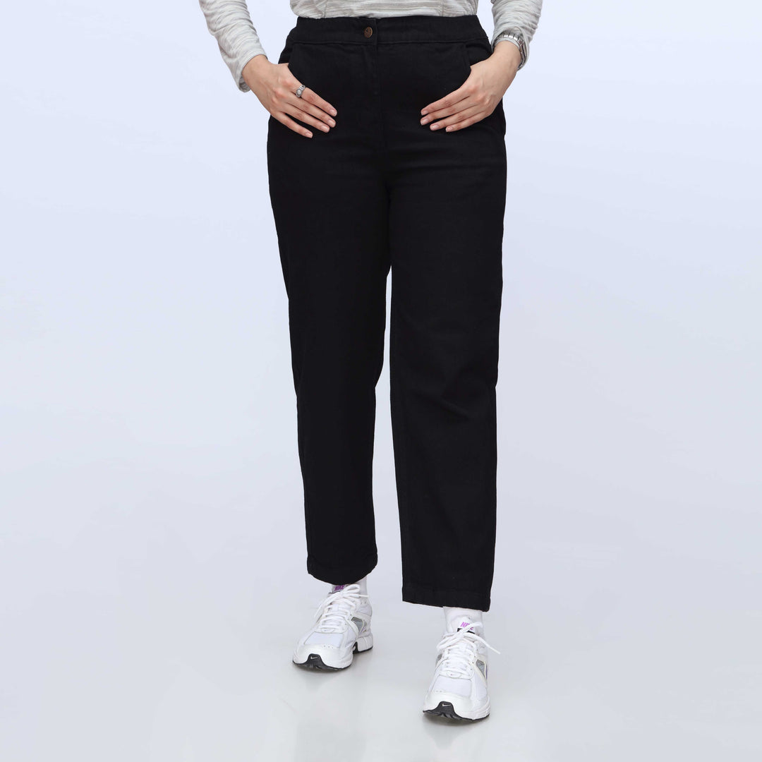 Black Baggy Fit Denim Pant PS1537