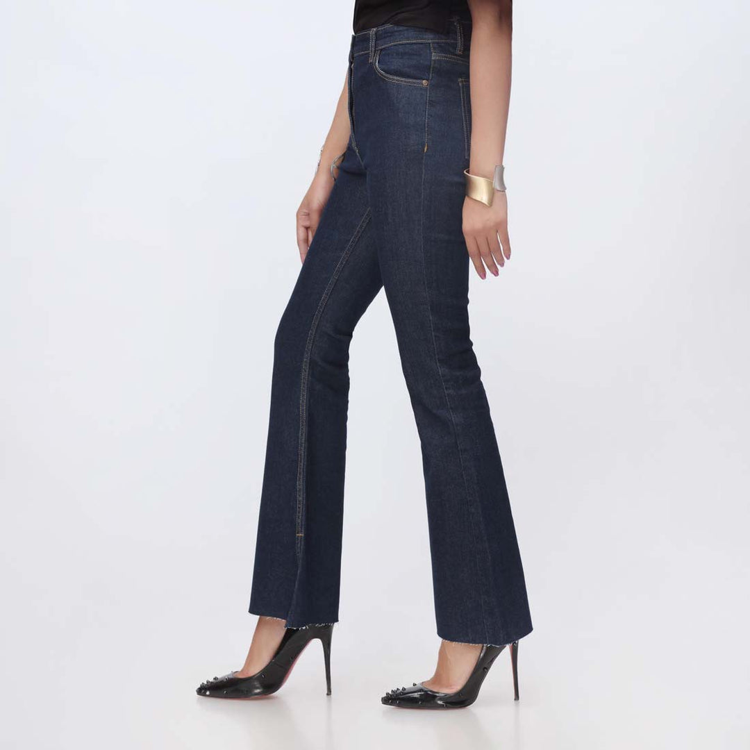 Navy Bell Bottom Denim Pant PS1542