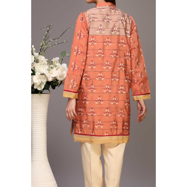 Peach Color Silk Shirt PS2117