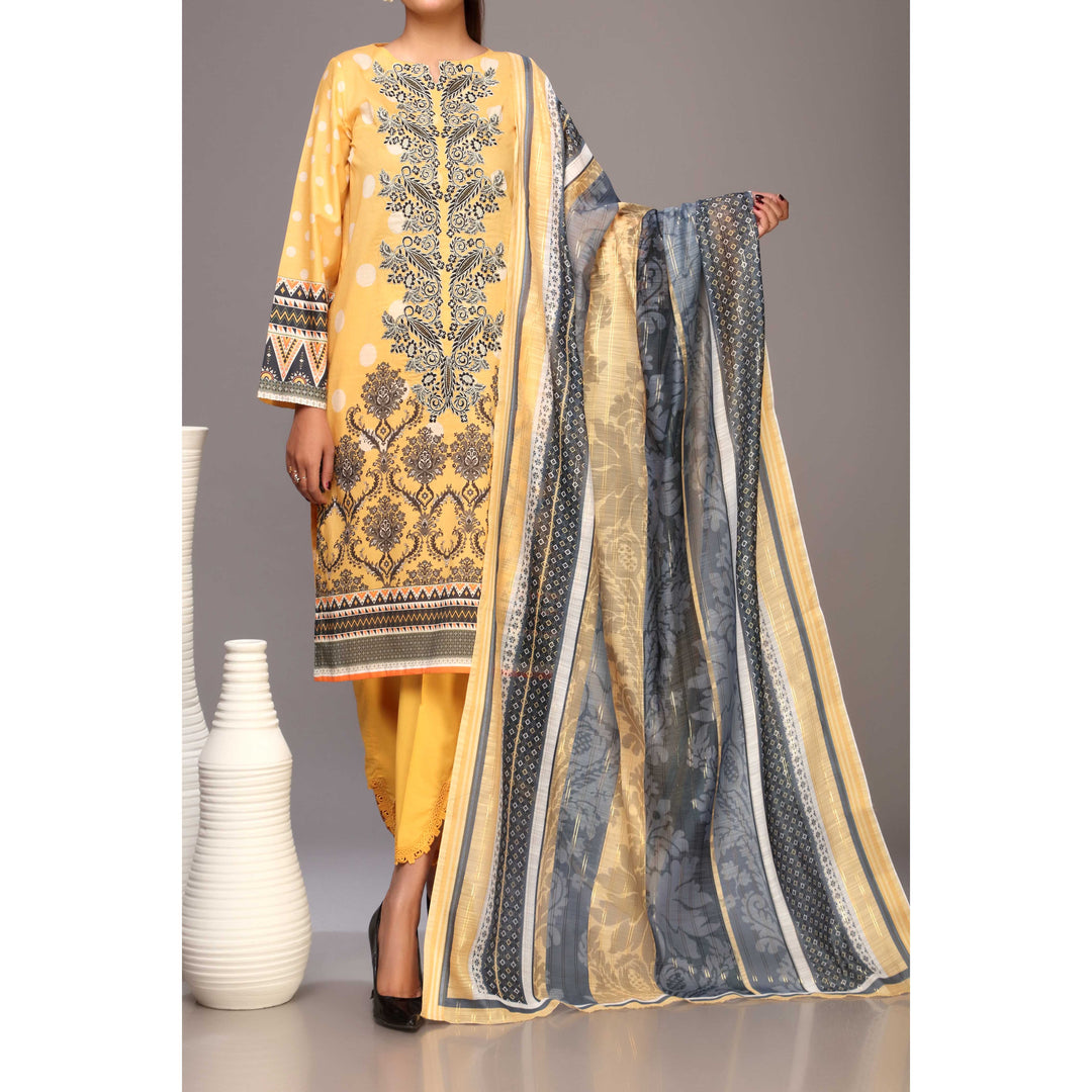 2PC- Digital Printed Lawn Shirt With Dupatta PS2216