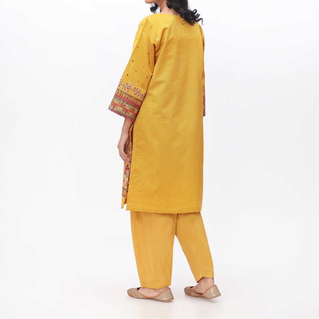 1PC- Embroidered Khadi Net Shirt PS3124