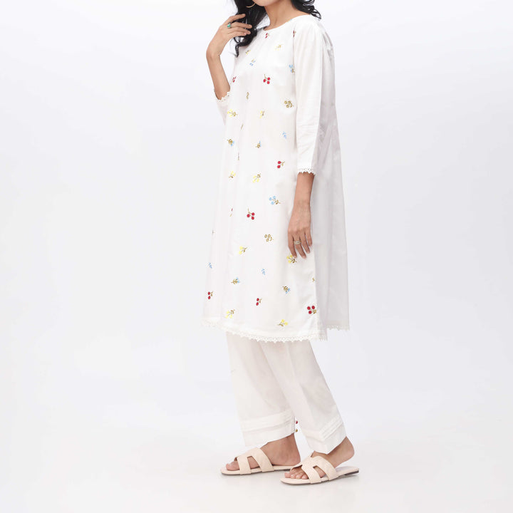 2PC- Embroidered Cambric Shirt & Trouser PS3337