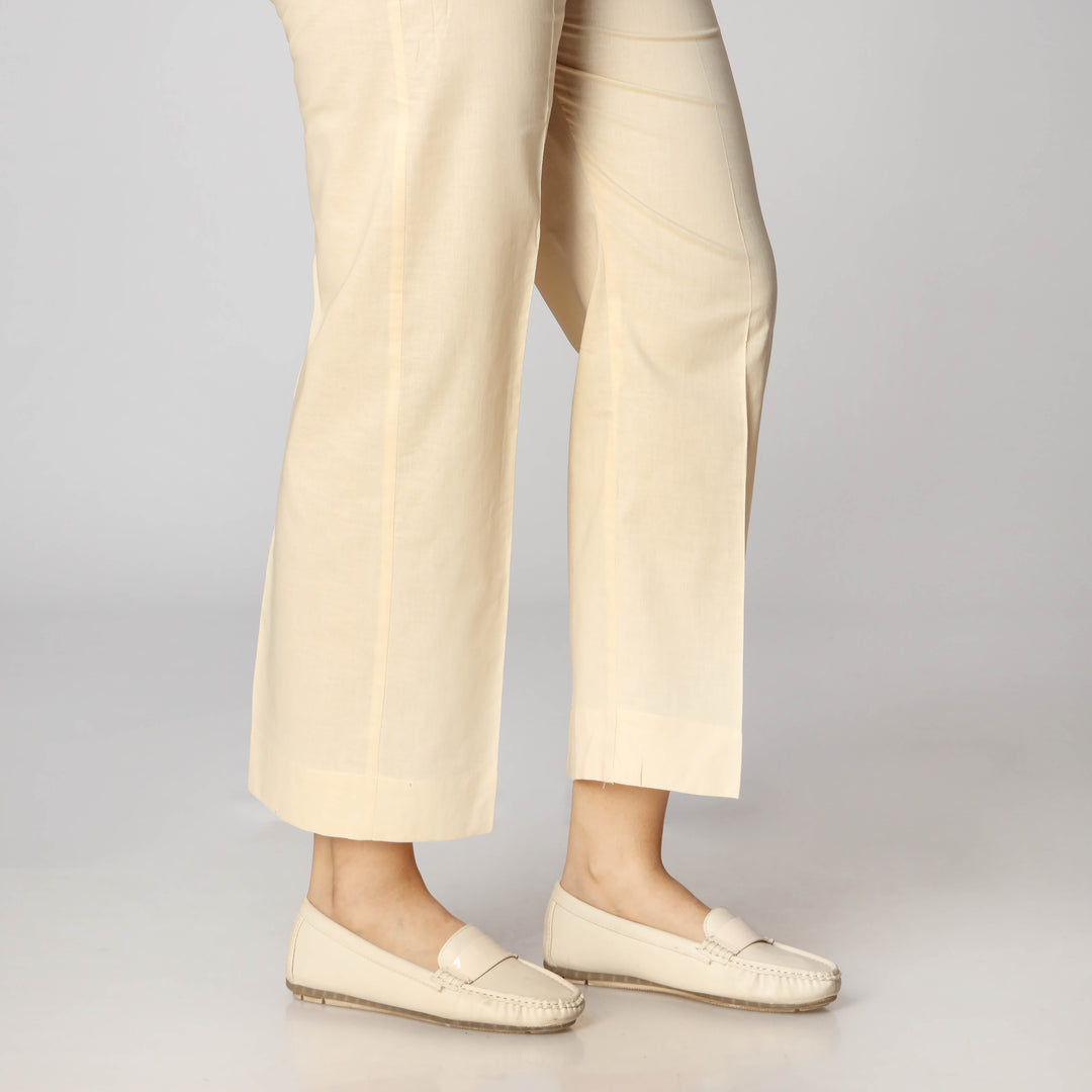 Beige Cambric Straight Fit Trouser PS3510