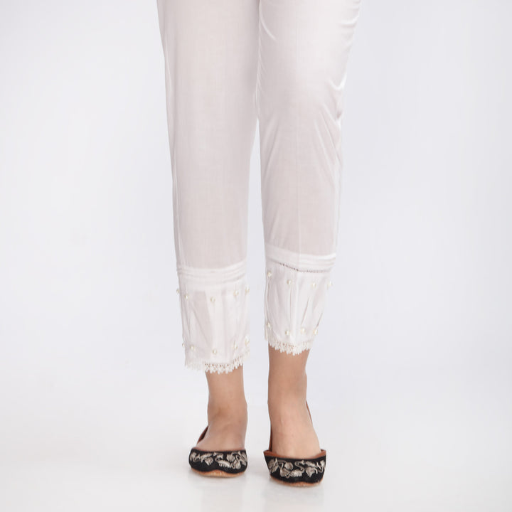 White Cambric Slim Fit Trouser PS3546