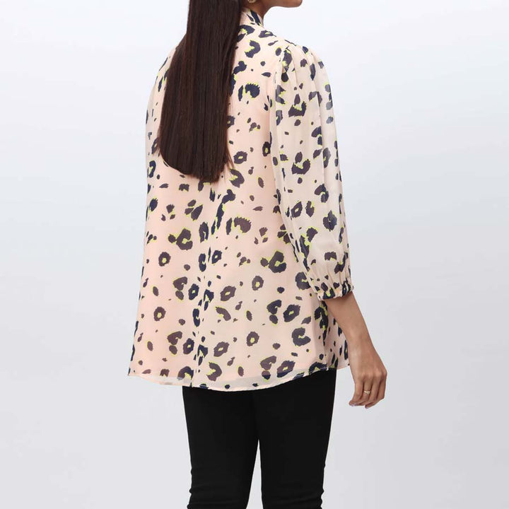 1PC- Printed Georget Top PS4047