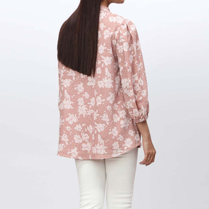 1PC- Printed Georget Top PS4052