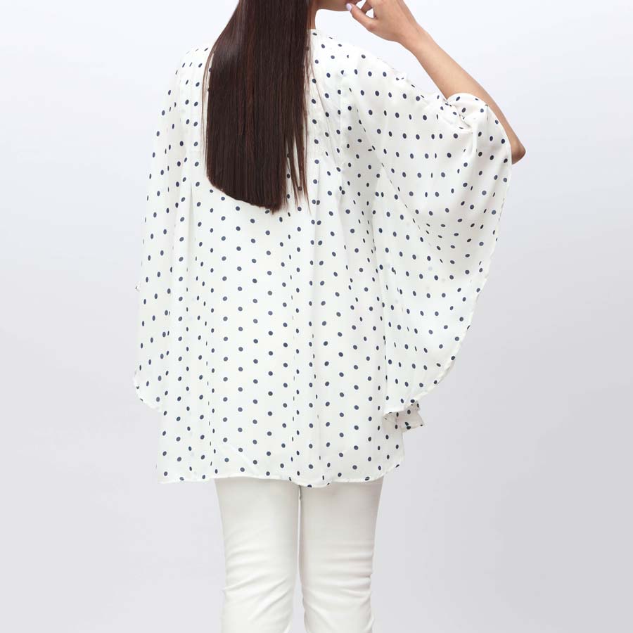 1PC- Printed Polka- Dot Grip Silk Top PS4063