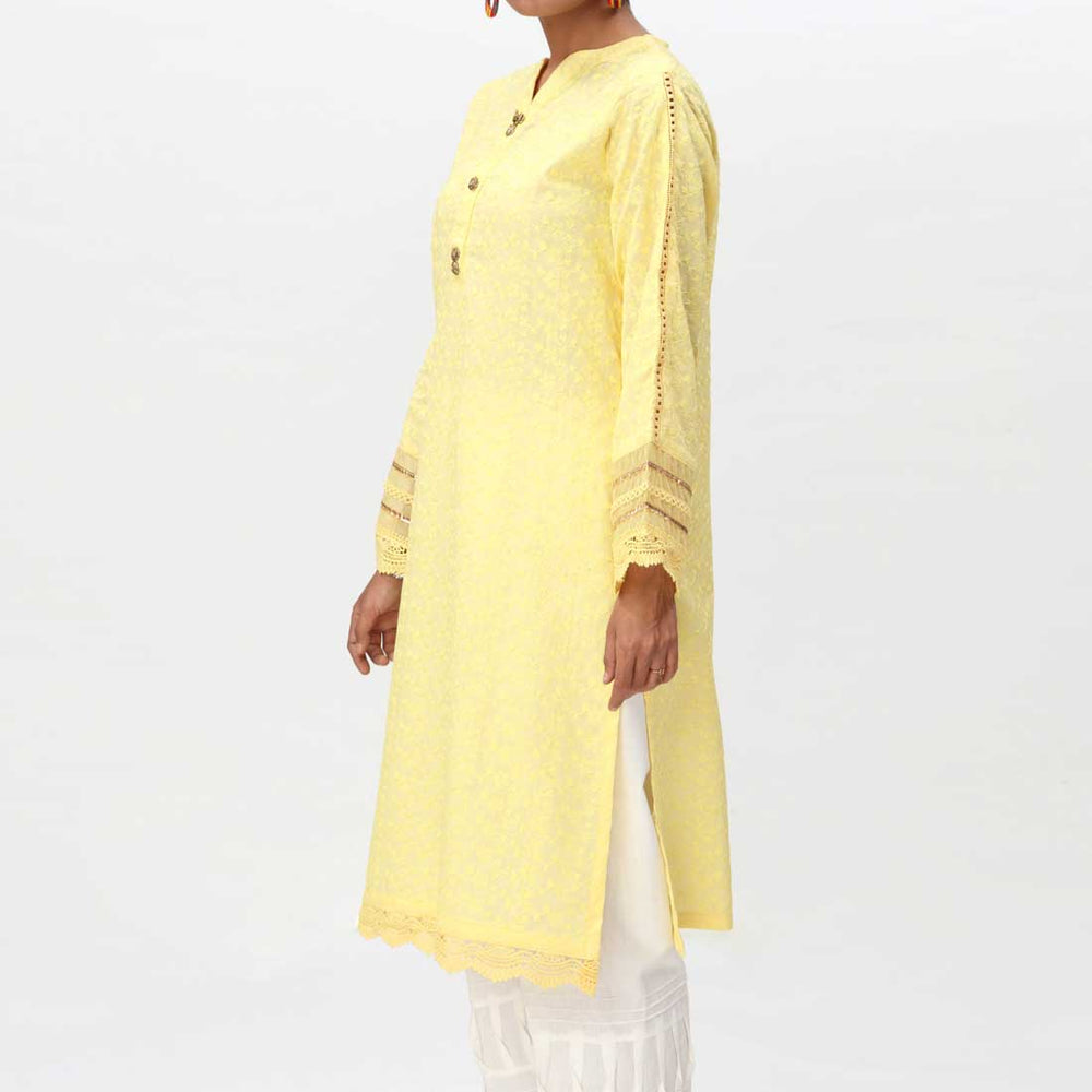 Lemon 1PC- Embroidered ChikanKari Shirt PS4074