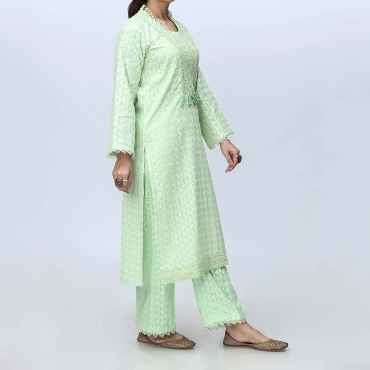 Pista 2PC-Embroidered Chicken Kari Suit PS4075