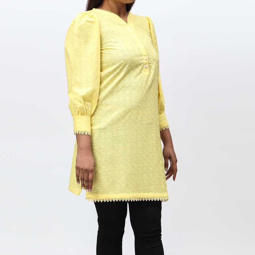 1PC- Embroidered Chicken Kari Shirt PS4077