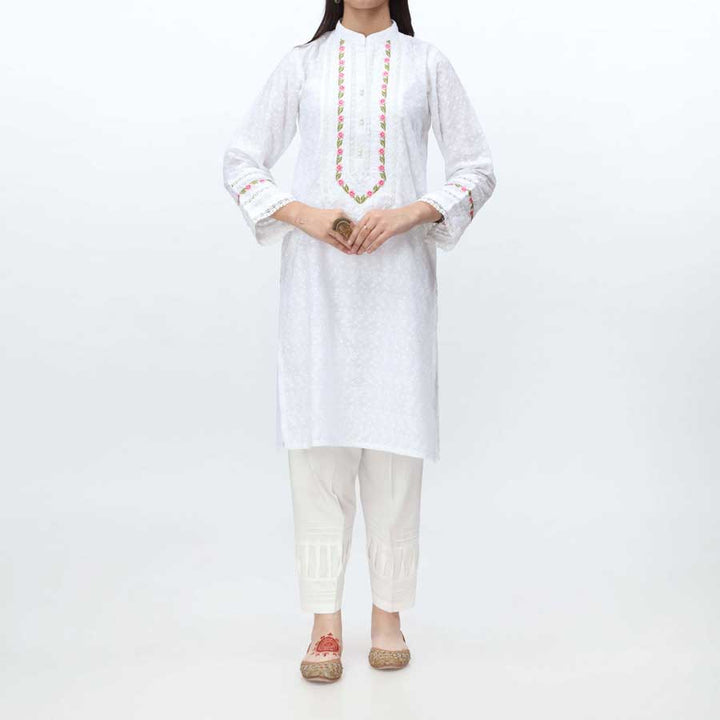 1PC- Embroidered Chikankari Shirt PS4079