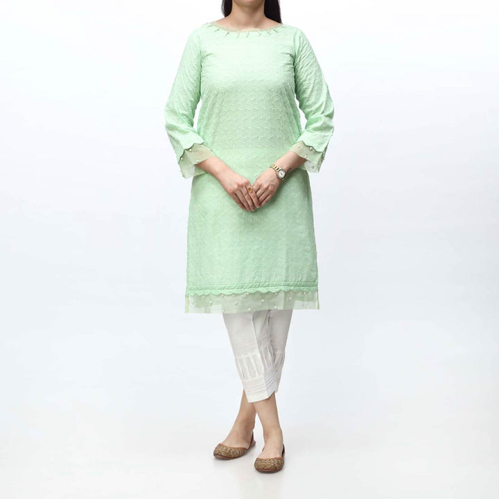 1PC- Embroidered Chikankari Shirt PS4080