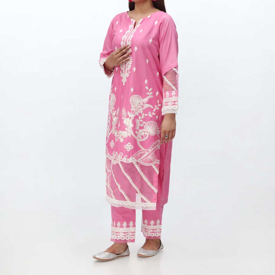 2PC- Embroidered Cambric Suit PS4082