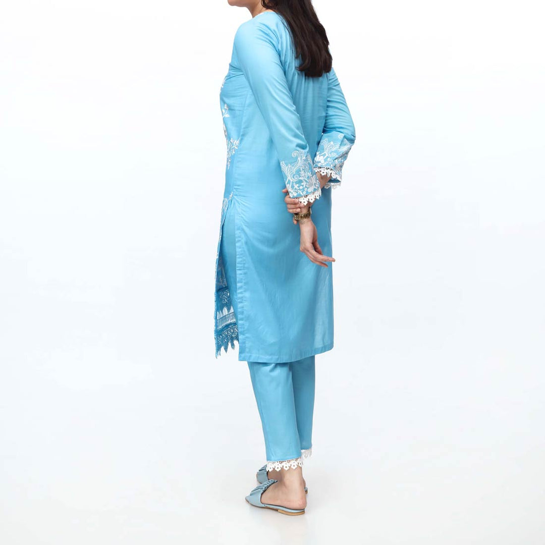 2PC- Embroidered Cambric Suit PS4086