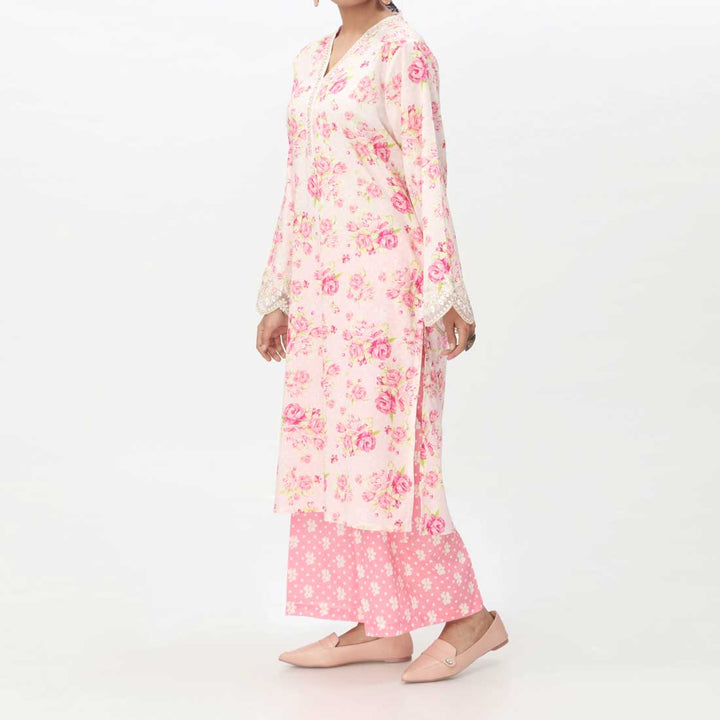 Pink 2PC- Embroidered Lawn Suit PS4105