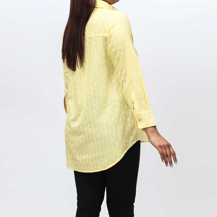 1PC- Embroidered Chicken Kari Top PS4136