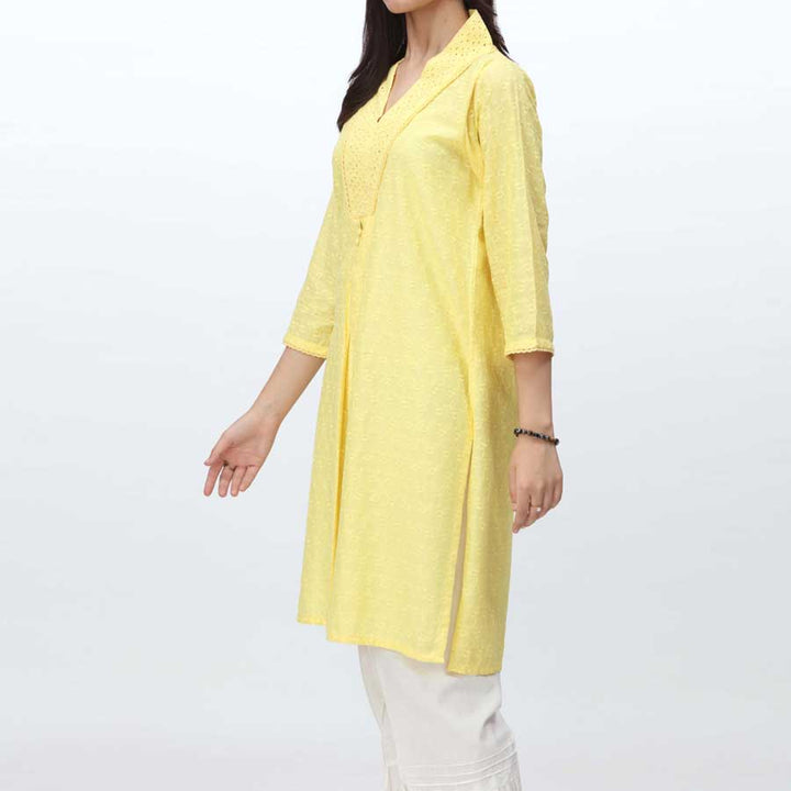 1PC- Embroidered Chikankari Shirt PS4172