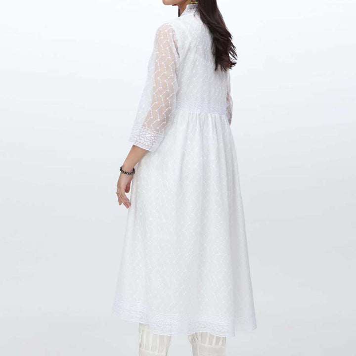 1PC- Embroidered Chiffon Shirt PS4173