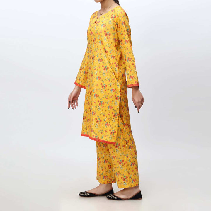 Mustard 2PC- Printed Cambric Suit PS4215