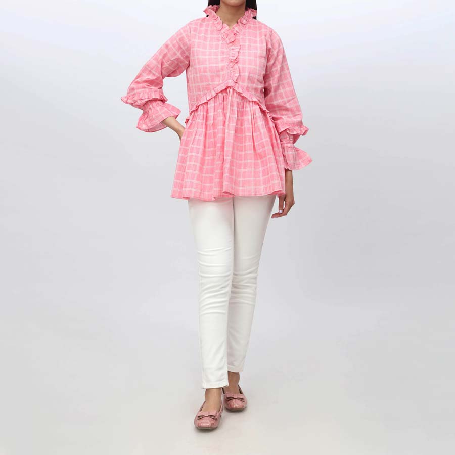 1PC- Cotton Checkered Top PS4226