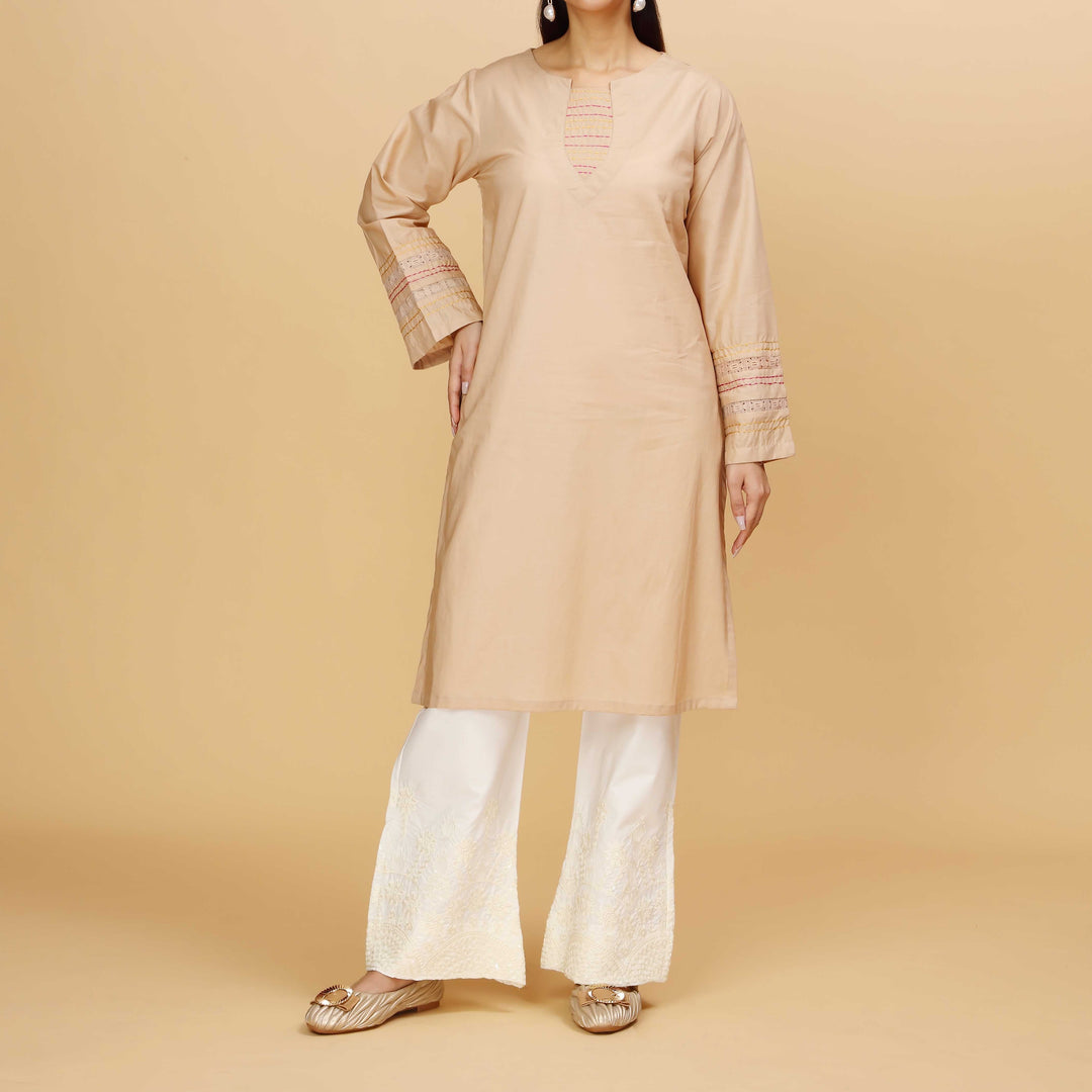 1PC Cotton Doriya Embellished Shirt PS4241