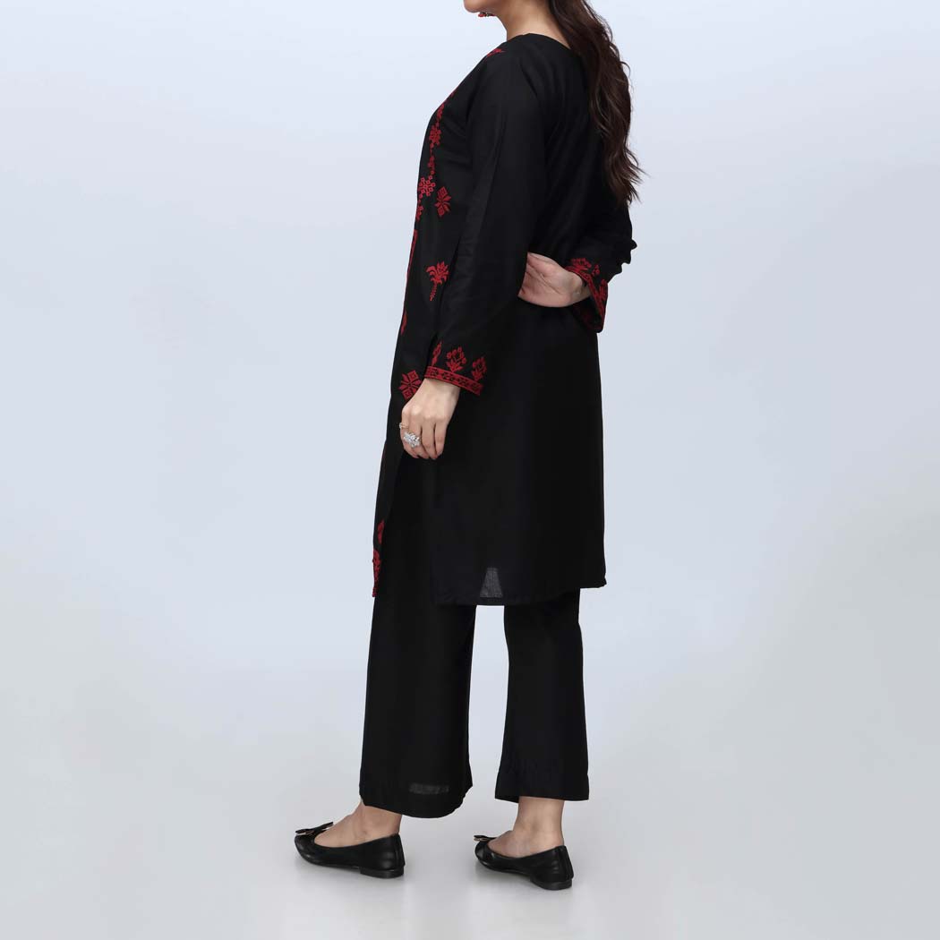 Black 2PC-Embroidered Cambric Suit PS4264