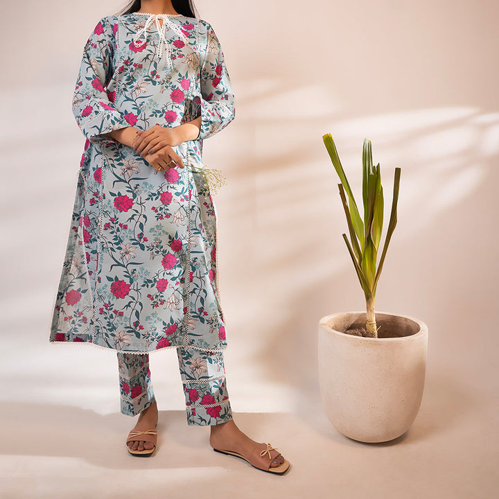 2PC- Digital Printed Cambric Suit PS4274