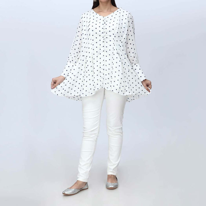 1PC- Printed Georget Top PS4296