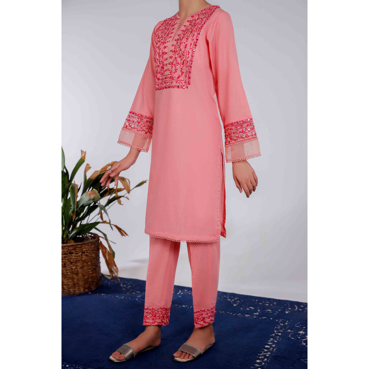 2PC- Embroidered Cambric Suit PS4322