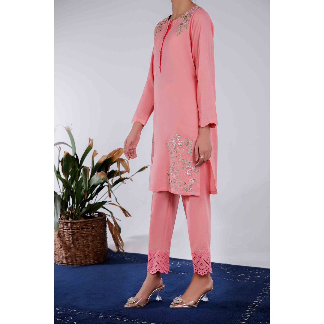 2PC- Embroidered Cambric Suit PS4329