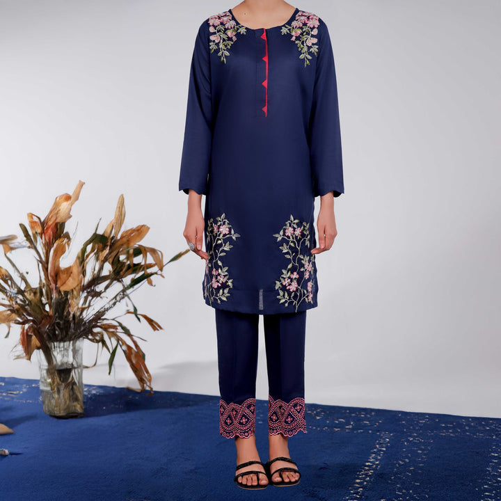 2PC- Embroidered Cambric Suit PS4329